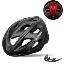 Casco da ciclismo traspirante X-TIGER con luce posteriore LED e ricarica USB circonferenza regolabile 58-62 cm guscio in PC con schiuma EPS unisex 7
