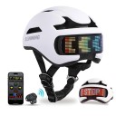 Casco da ciclismo unisex EPS Smart con display LED posteriore Connessione all'applicazione Monocromatico con scritta shshining Casco protettivo 6