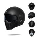 Casco da motocicletta con maschera facciale rimovibile e visiera parasole retrattile Taglia M 57-58 cm Scocca in ABS e imbottitura in EPS 5