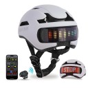 Casco de ciclismo unisex EPS Smart con pantalla LED en la parte trasera Conexión a la aplicación Diseño monocromático con la inscripción 8