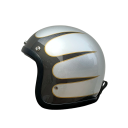 Casco de motocicleta retro de fibra de vidrio, ligero, estilo vintage, protector, abierto, con acolchado interior. 5