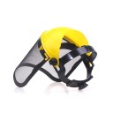 Casco de seguridad con máscara de malla integral Diadema ajustable Banda para el sudor Protección facial en el trabajo 2