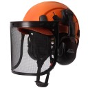 Casco protettivo forestale con visiera a rete e protezioni per le orecchie Taglia 53-63 cm Guscio in ABS Regolabile con rotella 2