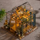 Casetta Fiorita 20 x 18 x 19 cm Miniatura LED con mobili Decorativa con illuminazione e dettagli realistici 2