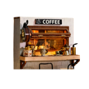 Casetta in legno per bambole 11,5 x 9 x 9 cm modello DIY kit di costruzione con mobili copertura antipolvere puzzle 3D miniatura fatto a mano 5