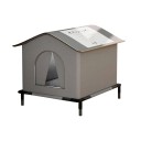 Casinha exterior à prova de água para animais de estimação 36 x 36 x 36 cm Apoio 7 cm Casinha quente de inverno Dobrável e lavável 1