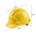 Casque de sécurité de construction casque de protection ventilé 29 x 24 x 20 cm en plastique ABS ultraléger 375 g avec boucle réglable pour le chantier 7