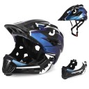 Casque de sécurité pour enfants avec visière amovible Casque de sport pour le cyclisme Skateboard Roller 52–56 cm PC+EPS 5