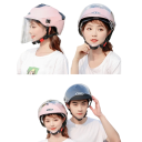 Casque de vélo unisexe en EPS avec lumière arrière et visière rabattable, couleur unie avec inscription anda helmet, casque de protection 3