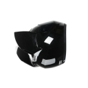 Casque intégral de moto avec oreilles de chat unisexe noir rabattable ABS+ESP 6