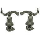 Casque tactique Support pour écouteurs Adaptateur rotatif multi-angles pour casque Accessoire pour ensemble tactique 10,5 x 13,4 x 4,5 cm 3