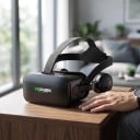Casque VR avec écouteurs pour mobile jusqu'à 6 pouces lunettes 3D pour réalité virtuelle avec sangle sur le sommet et large partie arrière en couleur 5