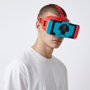 Casque VR pour Nintendo Switch et Switch OLED avec lentilles HD réglables, lunettes de réalité virtuelle avec sangle autour de la tête et sur le sommet 2