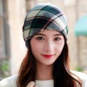 Casquette à carreaux pour femmes J495 1