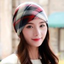 Casquette à carreaux pour femmes J495 3