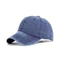 Casquette féminine avec ouverture pour chignon Casquette de baseball en coton avec un aspect vintage délavé Boucle en métal Circonférence 4