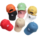 Casquette pour enfants avec broderie Taille 45–50 cm Pour enfants de 6 à 36 mois Casquette ajustable avec un smiley à l'arrière Coton polyester 2