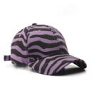 Casquette pour femmes avec motif zèbre Casquette de baseball en coton avec visière incurvée Aérations Sangle à l'arrière Tour de tête 2