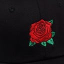 Casquette pour femmes avec une grande rose rouge brodée Casquette de baseball en coton avec visière courbée et surpiquée Tour de tête 55 à 62 cm 7