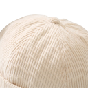 Casquette unisexe en velours côtelé sans bord en coton Chapeau dockers rétro ajustable Style streetwear hip hop Chapeau mode à couronne pour hommes et femmes 3