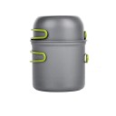 Casseroles de camping grises 2 pcs 3