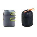 Casseroles de camping grises 2 pcs 4