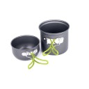 Casseroles de camping noires 2 pcs 3