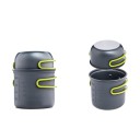 Casseroles de camping noires 2 pcs 4
