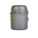 Casseroles de camping noires 2 pcs 5