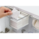Cassetto estraibile per bagno 12 x 8 x 8 cm PP Scatola di stoccaggio sotto il mobile a specchio Coperchio adesivo Organizzatore pratico per piccoli 4