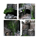 Castello in resina 17 x 6 x 13 cm Decorazione per acquario Onda decorativa per pesci Accessori per acquario Castello decorativo in resina 3