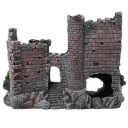 Castelo de resina 17 x 6 x 13 cm Decoração para aquário Adorno realista para peixes Acessórios para aquário Castelo decorativo em resina 4
