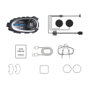 Căști pentru cască de motocicletă 1080P HD comunicatoare wireless WiFi rezistente la apă cu microfon rigid suport pentru carduri TF de 256 GB negru pentru motocicletă 2