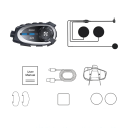 Căști pentru cască de motocicletă 1080P HD WiFi comunicatoare wireless cu microfon moale rezistent la apă suport pentru card TF de 256 GB negru pentru motocicletă 2