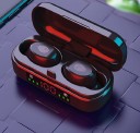 Căști wireless intraauriculare cu cutie de încărcare și display pentru muzică și apeluri Bluetooth 5.0 Control volum Dopuri din silicon Negru 2