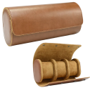 Castron de călătorie pentru ceasuri 22 × 7 × 10 cm Organizator rulabil pentru 3 ceasuri cu pernuțe detașabile castron pentru ceasuri pentru călătorie 12