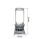 Castron de hrănire din sticlă pentru furnici 10 ml cu suport dozator din sticlă și plastic transparent pentru hrănirea furnicilor 2