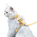 Cat Harness with 150 cm Leash and Plush Bee Adjustable Chest Circumference 27-43 cm and Collar 23-33 cm For Cats Weighing 4.5-7.5 kg 2