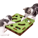 Cat Toy Felt Puzzle 30 x 30 x 7.5 cm Interactive Play Mat with Ball for Mental Stimulation 1