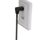 Cat6a RJ45 καλώδιο ethernet 15 εκ 90° γωνιακό λεπτό patch καλώδιο FTP/UTP 10 Gb/s 500 MHz μαύρο για router και switch δικτυακή σύνδεση 2