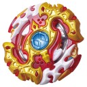 Cata-vento de combate para duelos com amigos Dourado com elementos vermelhos e brancos e centro azul Construção em metal e plástico composta por três 1