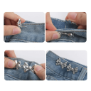Cataramă din talie reglabilă în formă de fundă de metal, care strânge pantaloni, fără cusut. Cataramă elegantă pentru blugi, fuste, pantaloni 5