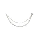 Catena decorativa doppia per borsa con perline 26 x 31 cm Lega metallica Catena decorativa argento per borsa manico corto di ricambio 1