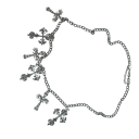 Catena metallica gotica per cintura con crocifissi Accessorio alla moda per cintura Punk rock metal gotico Decorazione per pantaloni, gonne e abiti 2