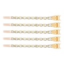 Catene da neve antiscivolo 5 pz per pneumatici 175–265 mm Catena in acciaio da 5,3 mm con tenditore a cricchetto Oro per neve, ghiaccio e fango 1