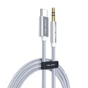Cavo audio USB-C a jack da 3,5 mm 1 m Treccia in nylon Terminali in lega di alluminio Per collegare il telefono all'autoradio 3