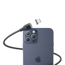 Cavo di ricarica rapida magnetico USB A a USB C 2 m 3A con indicatore LED, forte magnete per ricarica e trasferimento dati, spina magnetica per telefono 3