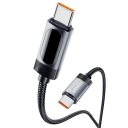 Cavo di ricarica rapida PD60W duale USB C con display LED 3A USB2.0 480 Mbps 1 m cavo per ricarica rapida e trasferimento dati ad alta velocità 5