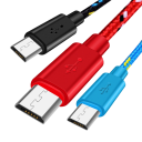 Cavo di ricarica rapida USB A a Micro USB 2 m 2A in nylon intrecciato cavo di ricarica e dati per sincronizzazione dispositivi e alimentazione telefono 2