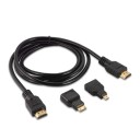 Cavo HDMI di collegamento M/M con adattatori HDMI Mini / HDMI Micro 1